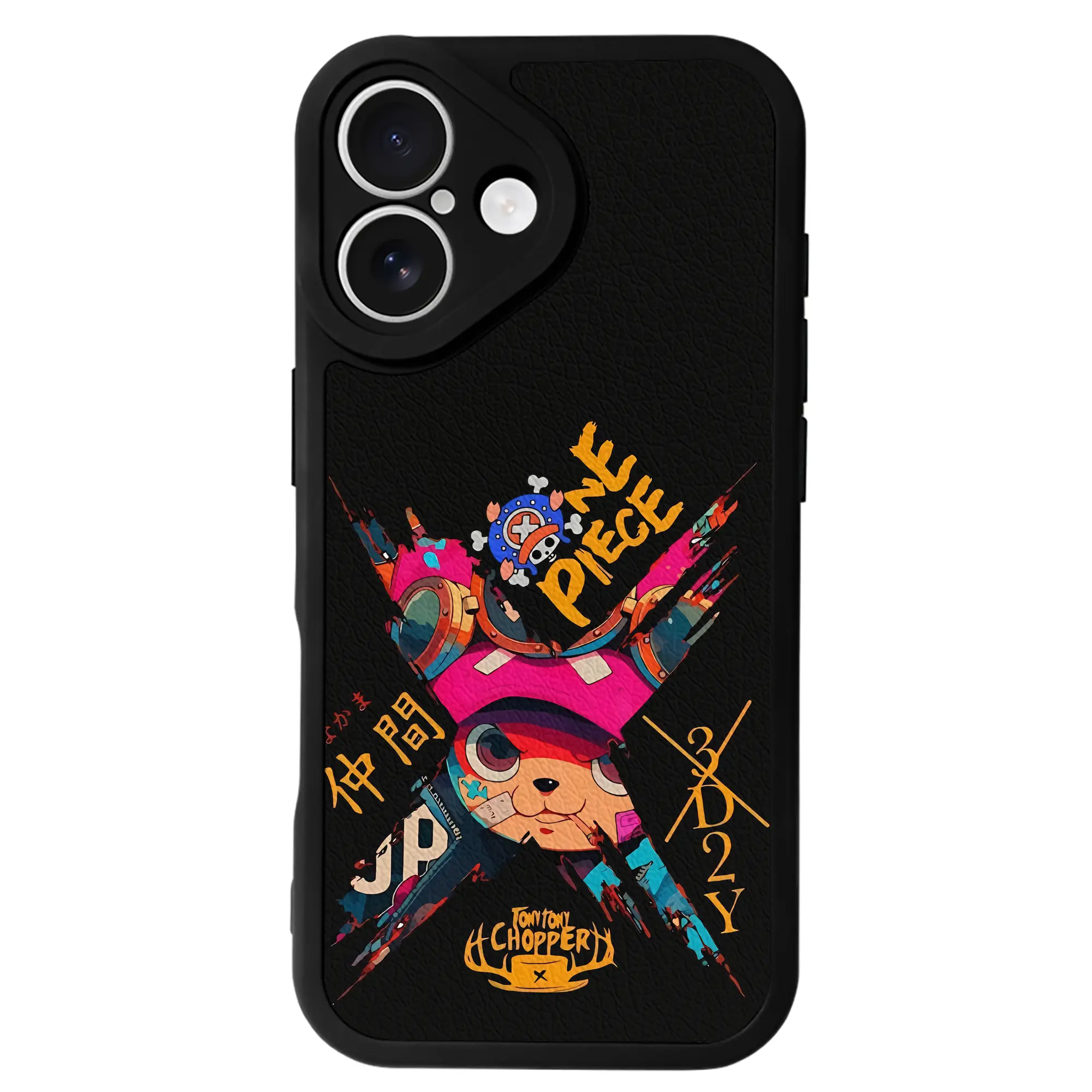 ワンピース グッズ トニートニー・チョッパー - IPhone 16シリーズ対応 ・ シリコンスマホケース ・ レザー調 ・ 高精度フィット ・ 耐衝撃 ・ ワイヤレス充電対応 ・ 精密カット